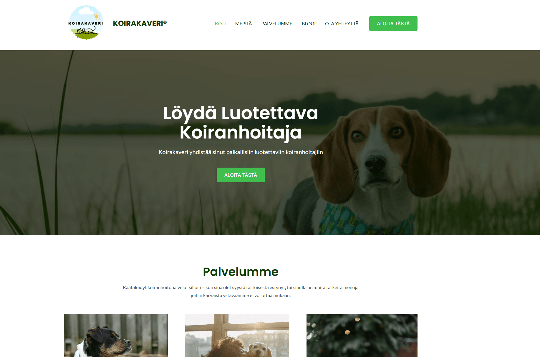 Koirakaveri WordPress ratkaisut VOA Digital referenssit - Koirakaveri WordPress ratkaisu